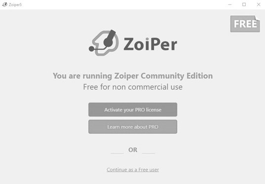 Activate New Zoiper Installation