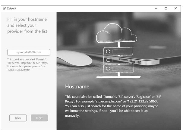 Zoiper Hostname