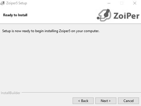 Zoiper is Ready to Install