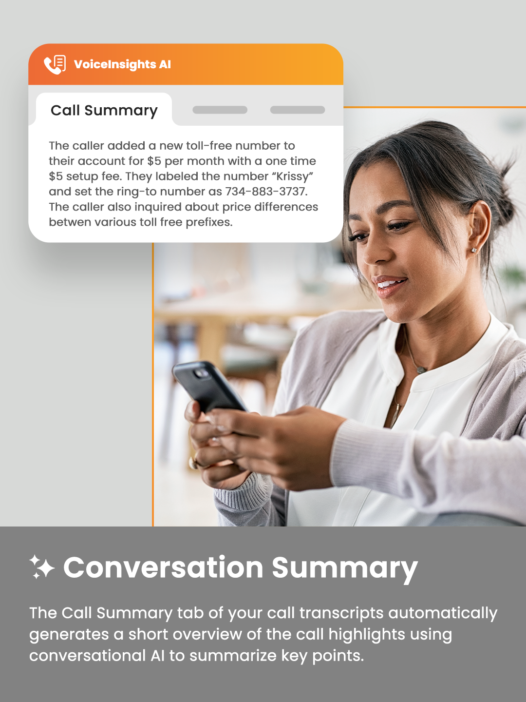 Dial800 VoiceInsights AI - Call Summary