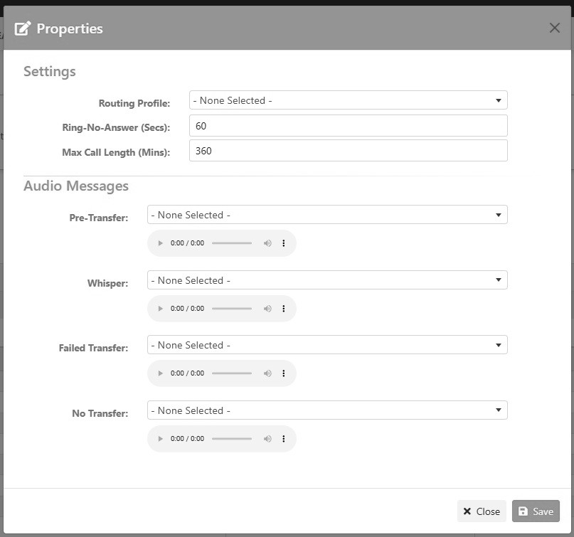 Portal.Dial800.com Number Properties